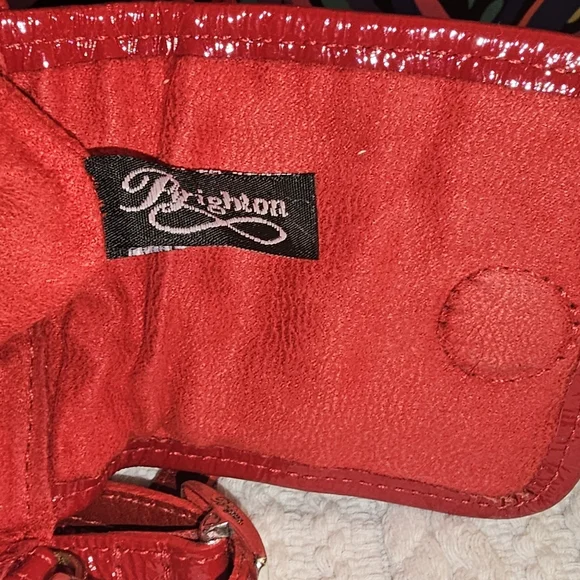 Brighton Mini Crossbody Lightweight Nylon Red Shoulder Wallet - Picture 11 of 15